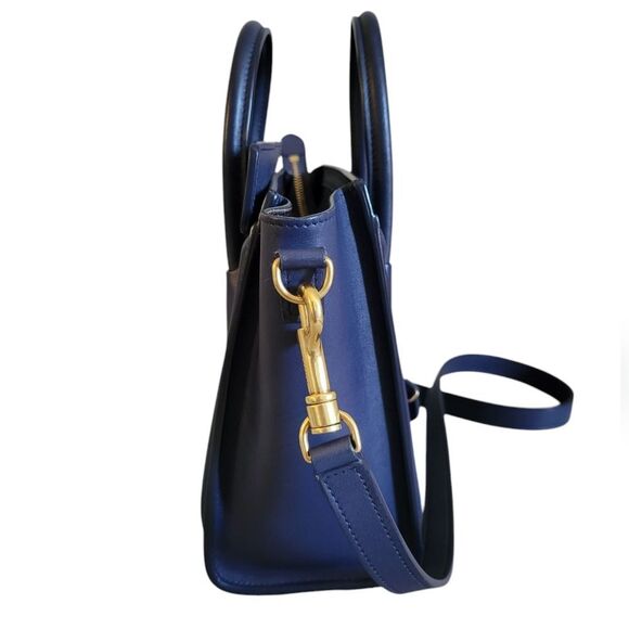 Celine Lugage Nano Blue Lather Handbag Crossbody - Picture 6 of 16